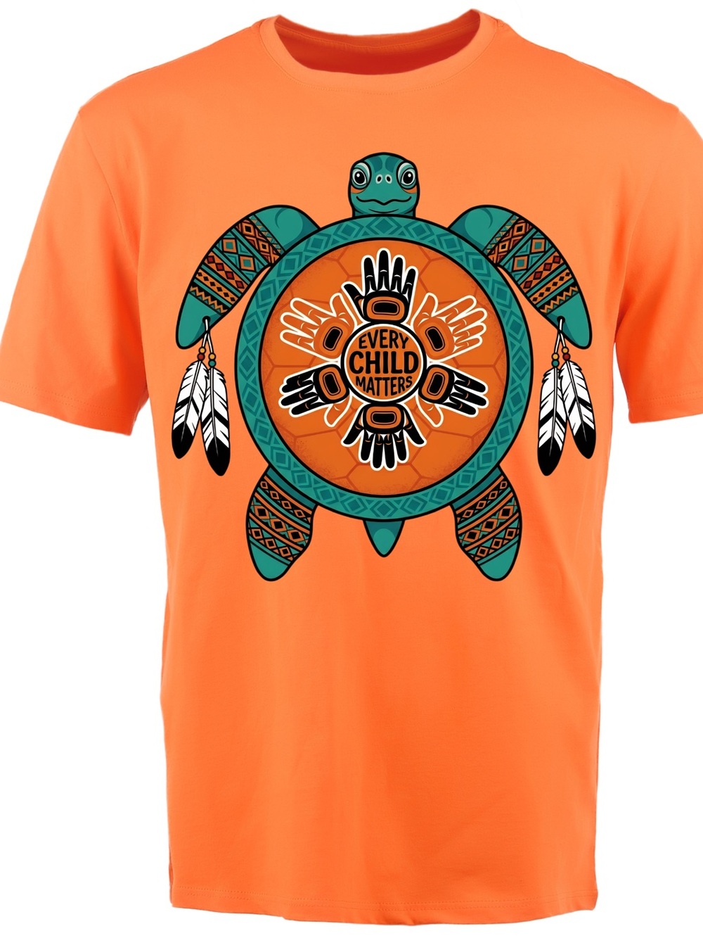 Every Child Matters Turtle Graphic Tee - Orange